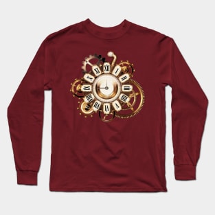 Alarm Clock - Steampunk,Cyberpunk Long Sleeve T-Shirt